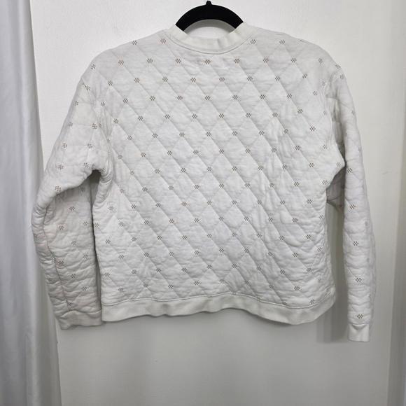 Madewell Ivory Diamond-Pattern Crew Neck Sweater - Picture 8 of 8